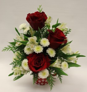 Pet Lovers Mug with Roses Fresh Arrangement