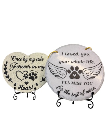 Pet Sympathy Garden Stone with Stand in Peru, IN | Peru's Hometown Creations LLC