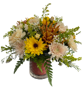 Petite Double Time Floral mix with 17 Oz Candle