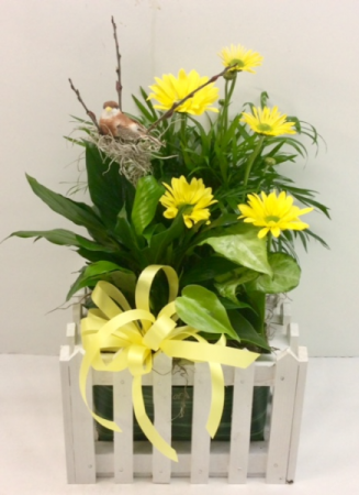 Picket Fence Planter Green Plant Garden