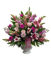 Pink Affection Urn Arrangement