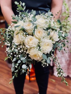 pink akito roses  Bridal Bouquet