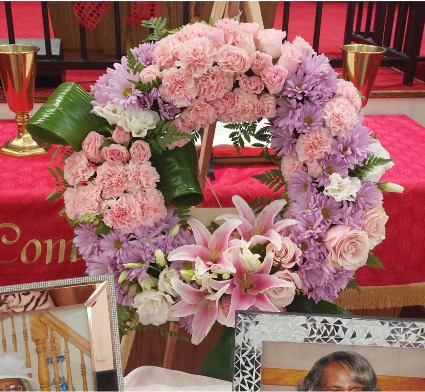 PINK AND LAVENDER PASSION WREATH SYMPATHY