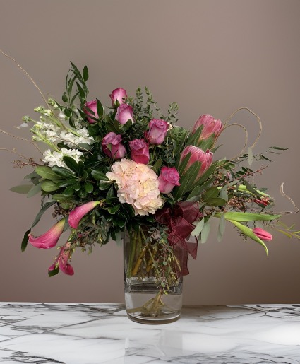   Pink and Purple Perfection  Vase Arrangement 