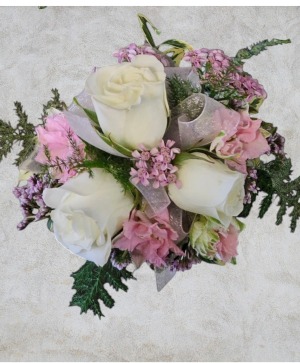 Pink and White Corsage