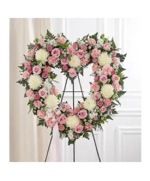 pink and white heart Floral Design