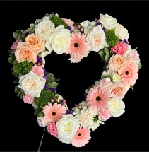 Pink and White heart tribute Standing Easel