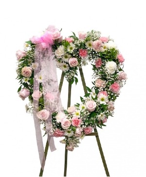 Pink and White mixed Heart sympathy 
