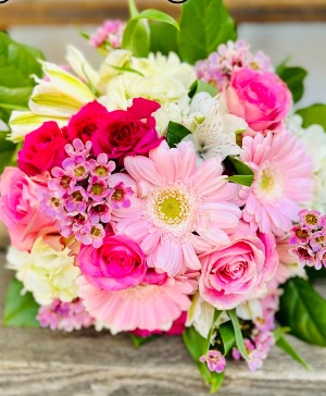 Pink and White Prom Bouquet  