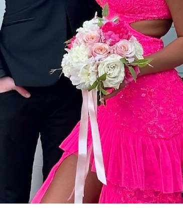 Pink and White Prom Bouquet  in Hermitage, TN | IN FULL BLOOM FLOWERS + GIFTS
