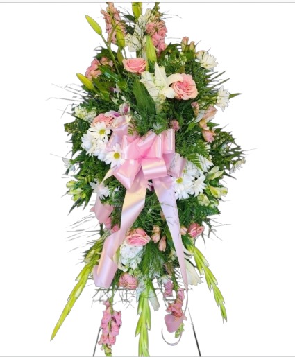 Pink and White Standing Spray  