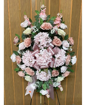 Pink and White Standing Spray Artificial Design