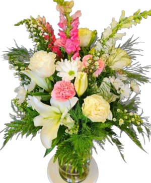 Pink and White Vase 