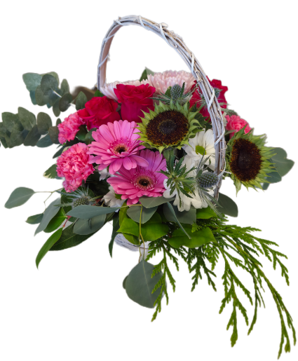 Pink autumm Flower basket