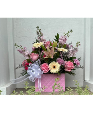 Pink Bag Lady PURSE OF FLOWERS 