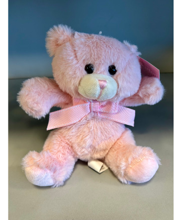 Pink Bear Plush Animal in Darien, CT | DARIEN FLOWERS