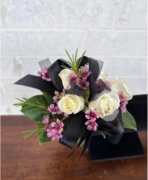 Pink & Black Corsage Corsage