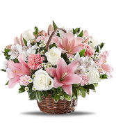 Pink Blessings Basket Arrangement
