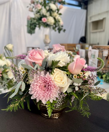 Pink Blush Centerpiece Wedding Centerpiece in Adrian, MI | Madison Garden Center & Flower Shop