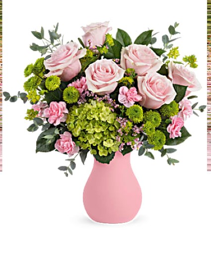 Pink Breeze Vased Arrangement