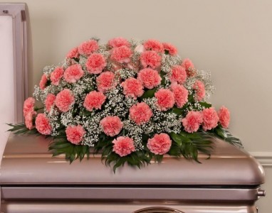 Pink Carnation Casket Spray 