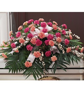 Pink Carnation Casket Spray 