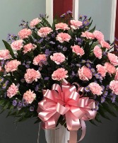 PINK CARNATION TRIBUTE Funeral Basket