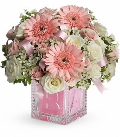 pink crystal cube new baby