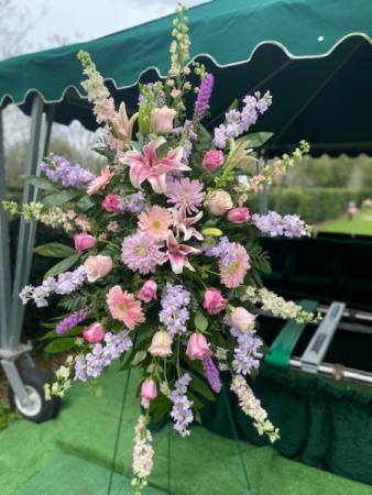 Pink Delight Pink and Lavendar Standing Spray