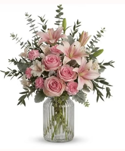 Pink Elegance in a Vase Anniversary