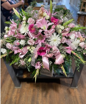 Pink Elegance Spray Casket Spray