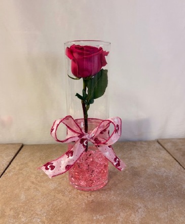 Pink Enchantment Encased Rose Vase in Winter Park, FL | APPLEBLOSSOM FLORIST & GIFTS