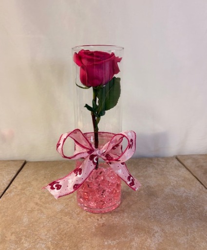 Pink Enchantment Encased Rose Vase