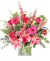 Pink Explosion Vase Arrangement