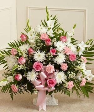Pink Funeral Basket 