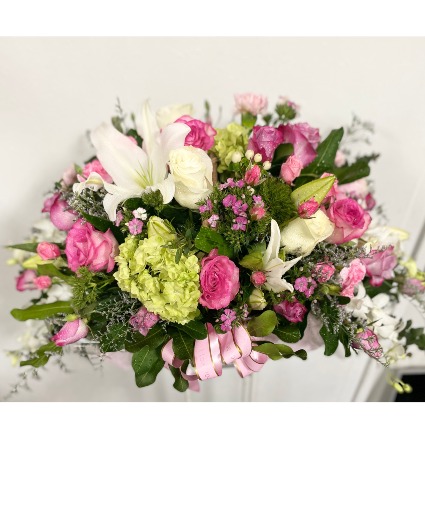 Pink Garden Basket  Cremation Basket