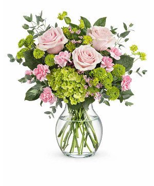 Pink Garden Elegance Vase arrangement