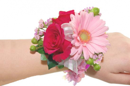 #50 Pink Gerber with Sweethearts Fresh Flowers