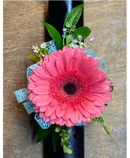 Pink Gerbera Wrist Corsage