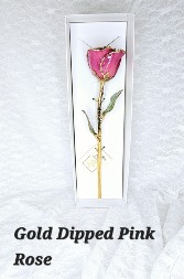 Pink Gold Dipped Rose 