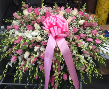 PINK IN WHITE HEART! Casket 