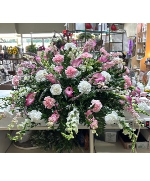 Pink lady  Casket spray 