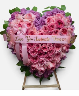 Pink /lavender heart Sympathy