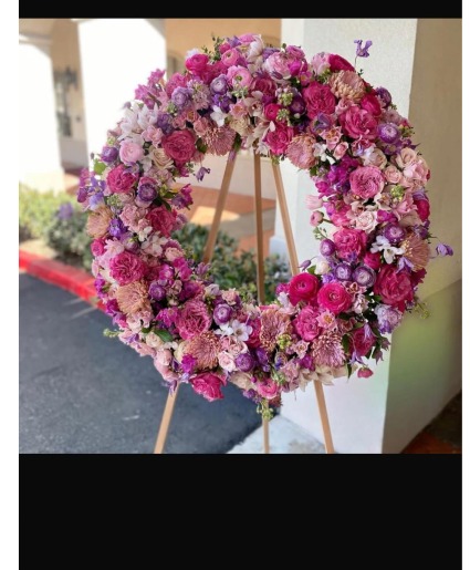 Pink, Lavender & White Standing Spray 