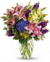Pink lily Vase Arrangement