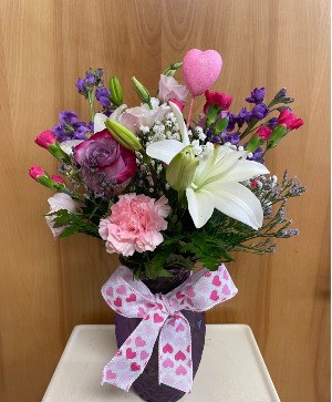 Pink 'n Purple Paradise  Mixed vase