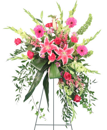 Grateful Heart Standing Spray in Albany, NY | Ambiance Florals & Events