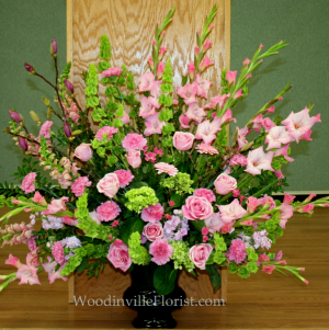 Pink Paradise Traditional Alter Arrangement