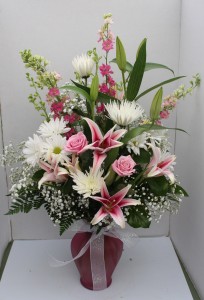 Pink Passion Fresh vase arrangement