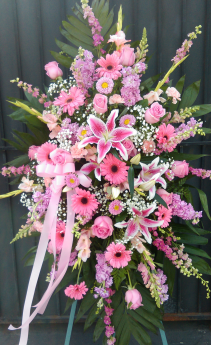 Pink Passion Funeral Flowers
